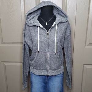 American Eagle Outfitters Heather Gray Women's Crop Hoodie Size Medium